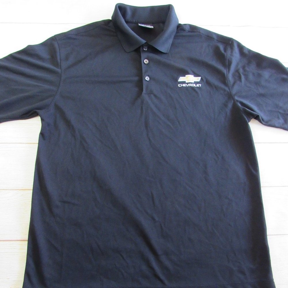 Nike Short Sleeve Polo Medium Black w/Chevy Logo